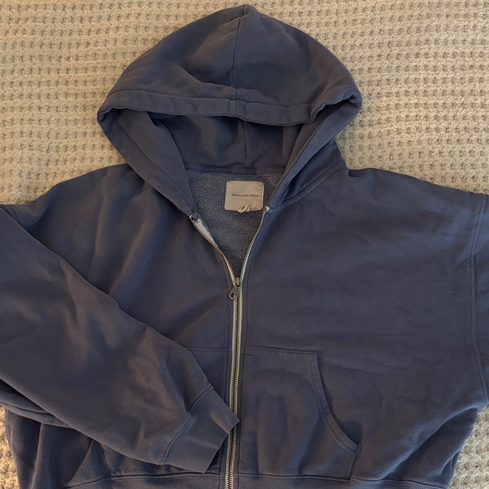 American Eagle Outfitters Heathered Blue Hoodie